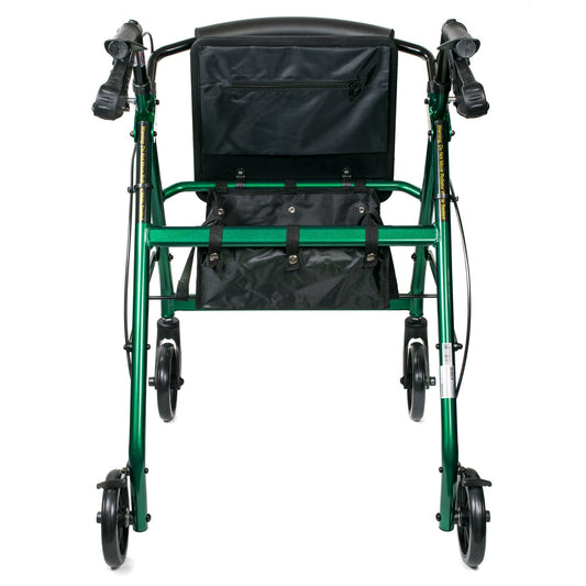 McKesson Lightweight 4 Wheel Rollator Walker, Green