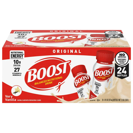 Nestle Boost Original Nutritional Drink, Very Vanilla, 8 oz bottle, CS/24
