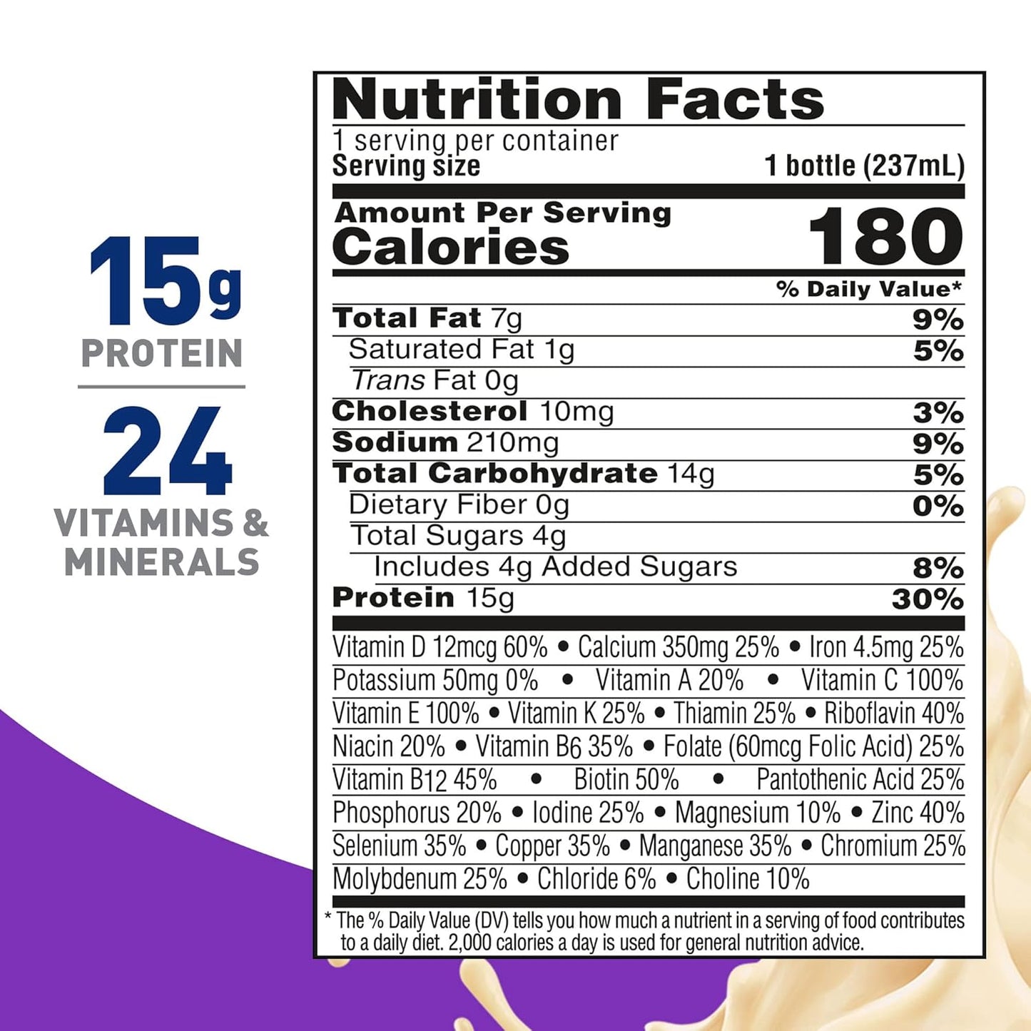Nestle Boost Women Balanced Nutritional Drink, Very Vanilla, 8 oz bottle, CS/24