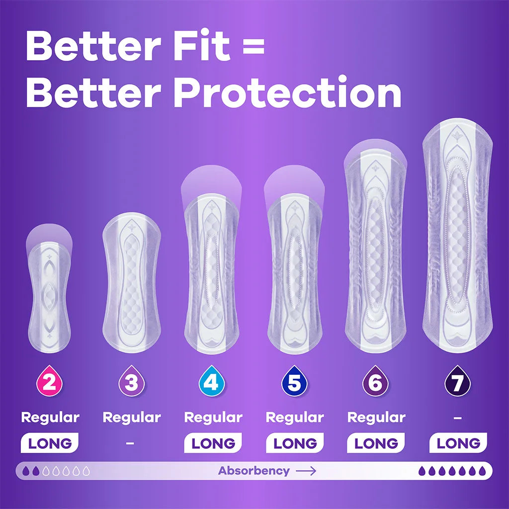 Always Discreet Moderate Long Pads, 4 Drops