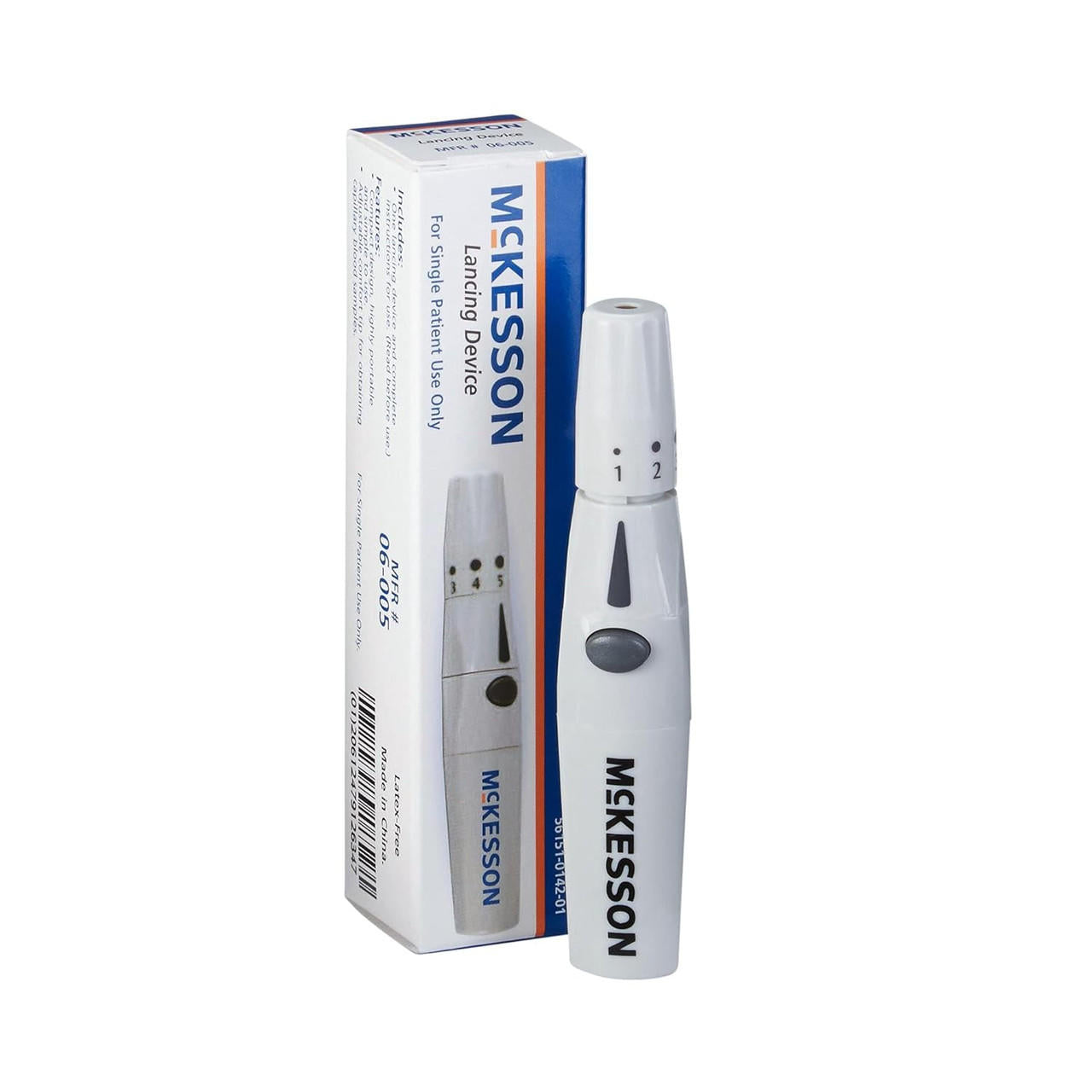 McKesson Adjustable Depth Lancing Device, Spring-Loaded Trigger Button