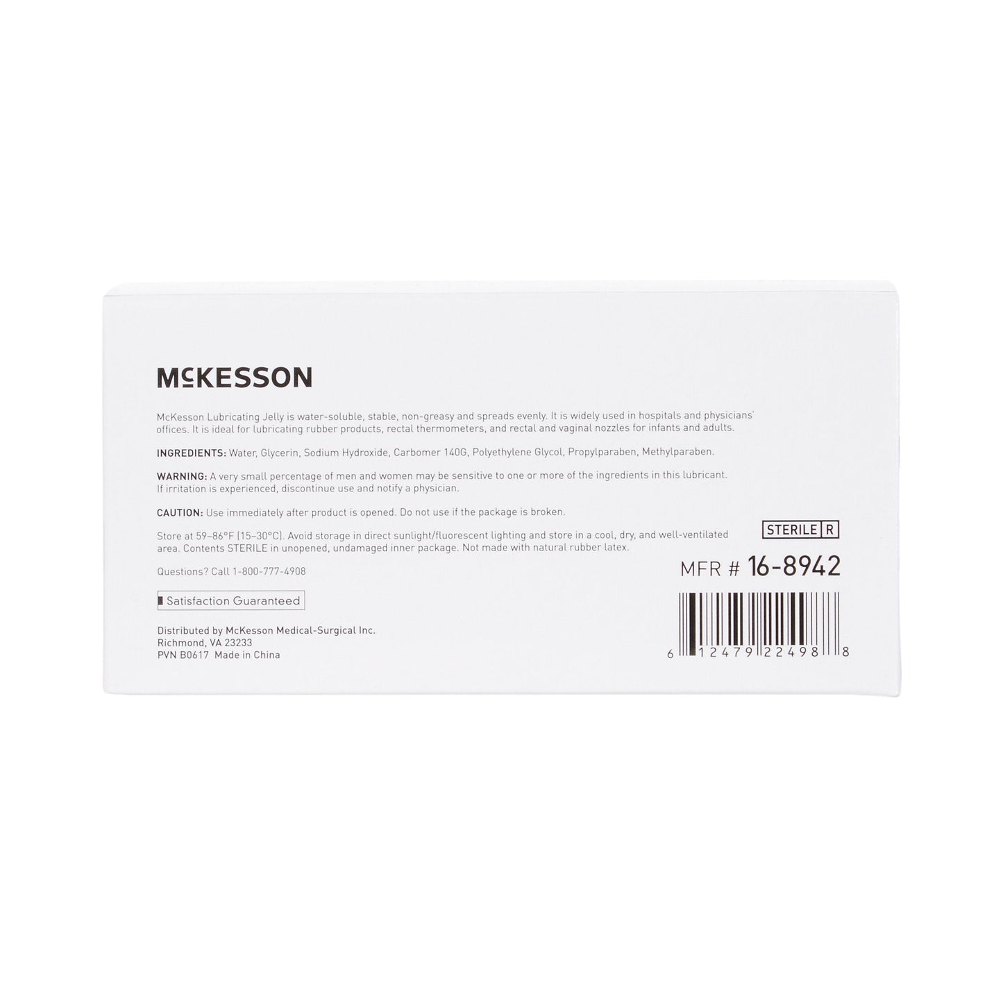 McKesson Lubricating Jelly, 3 Gram Individual Packets