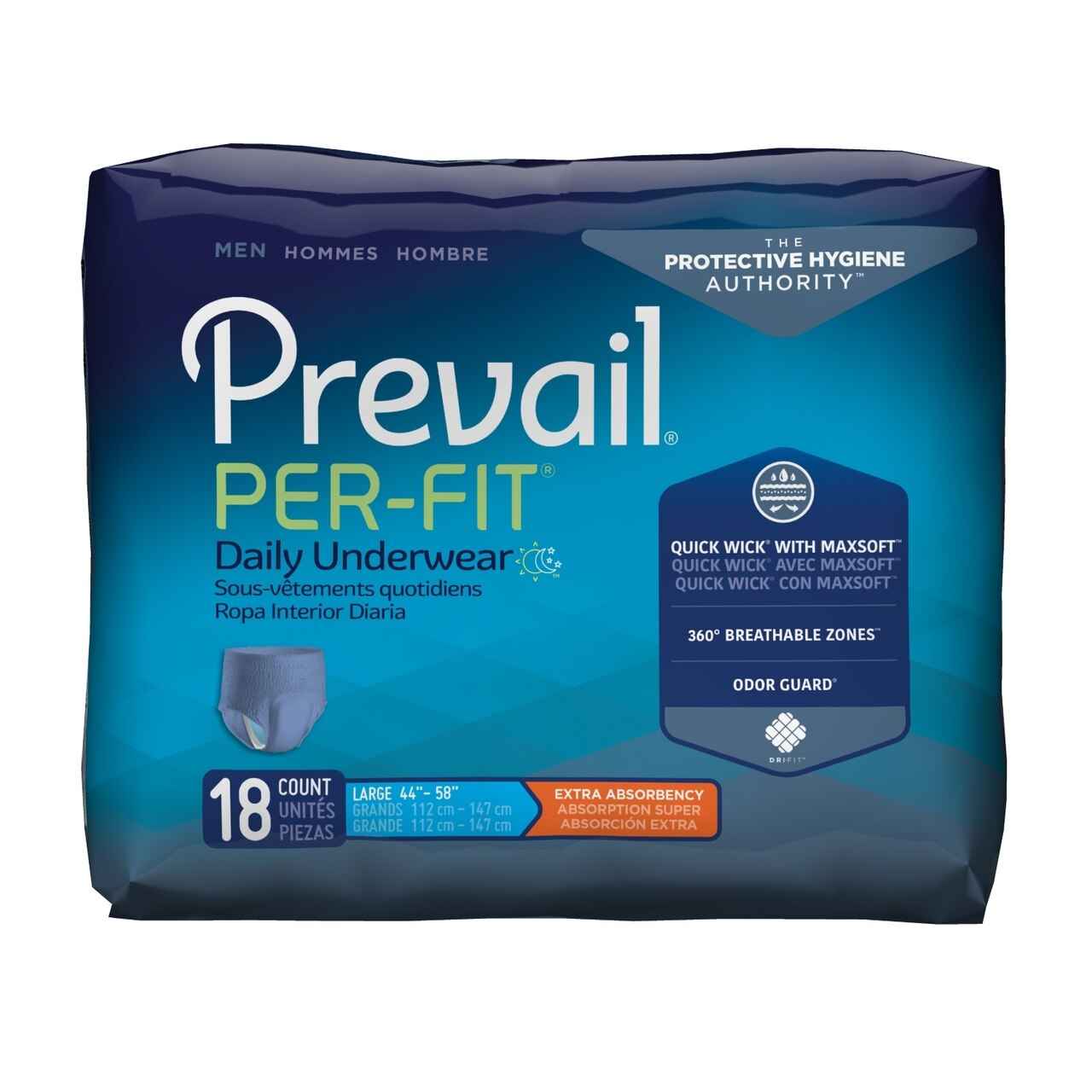 Prevail Per-Fit Men Pull On Absorbent Underwear