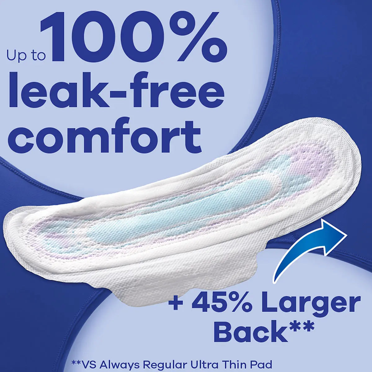 Always Ultra Thin Size 4 Overnight Pads With Wings, Unscented