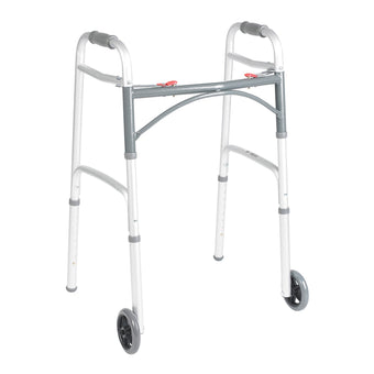 compare product Drive Junior Aluminum Folding Walker w/ Wheels