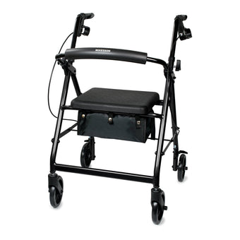 compare product McKesson Lightweight 4 Wheel Rollator Walker, Black