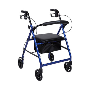 compare product McKesson Lightweight 4 Wheel Rollator Walker, Blue