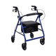 McKesson Lightweight 4 Wheel Rollator Walker, Blue