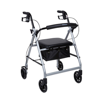 compare product McKesson Lightweight 4 Wheel Rollator Walker, Silver