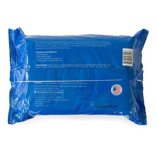 McKesson StayDry Disposable Washcloths w/ Aloe, Scented, 96 Count