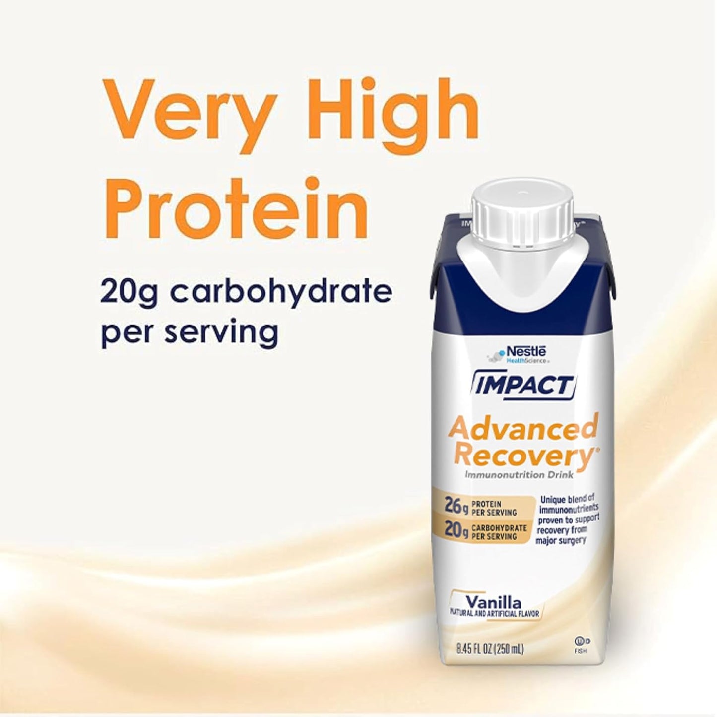 Nestle Impact Advanced Recovery Immunonutrition Drink, Vanilla, CS/10