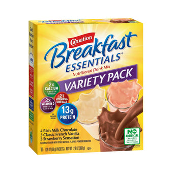 compare product Carnation Breakfast Essentials Powder Drink Mix, Variety Pack