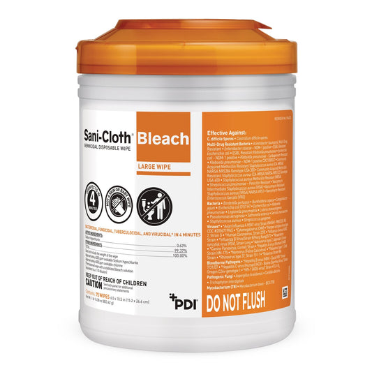 Nice Pak Sani-Cloth Bleach Germicidal Disposable Wipes
