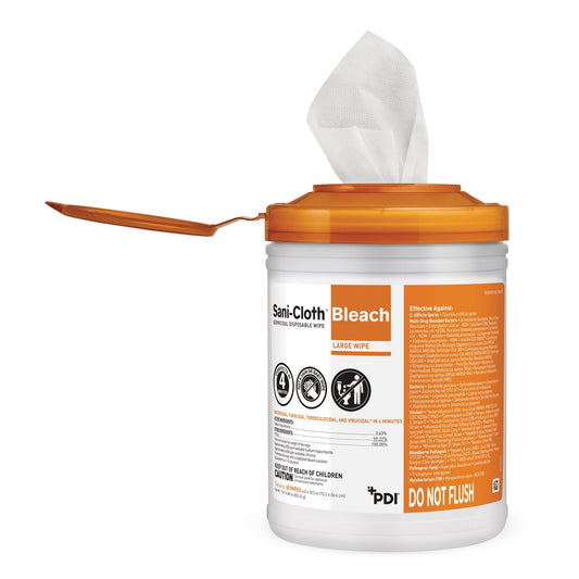 Nice Pak Sani-Cloth Bleach Germicidal Disposable Wipes