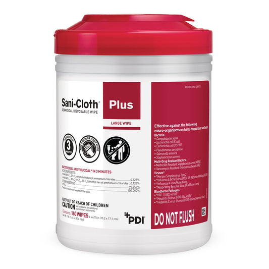Nice Pak Sani-Cloth Plus Germicidal Disposable Wipes