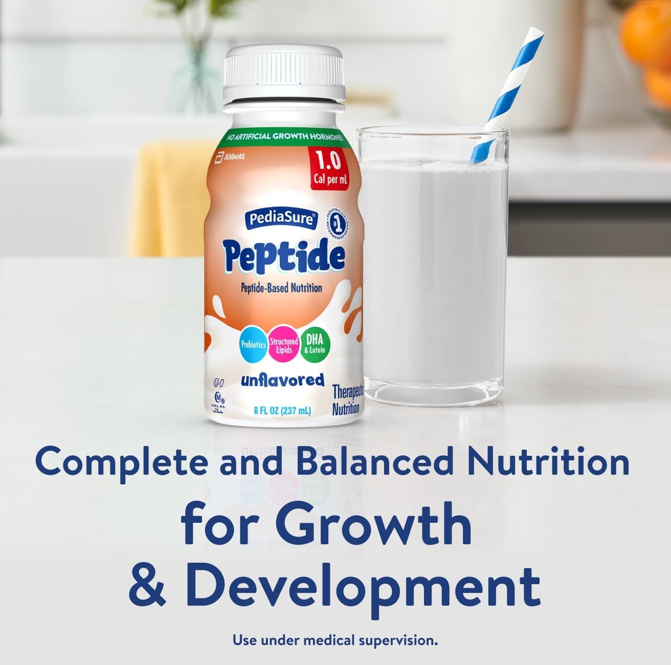 PediaSure Peptide 1.0 Cal, Unflavored, 24/CS