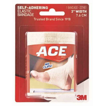 compare product ACE Elastic Bandage, Self Adherent Closure, 3 in x 5 yd Roll, 3 Pack