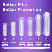 Always Discreet Moderate Long Pads, 4 Drops