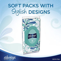 Always Feminine Wipes, Fresh & Clean, Soft Pack