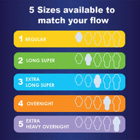 Always Maxi Size 5 Extra Heavy Overnight Pads with Wings, Unscented