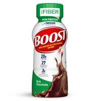 Nestle Boost High Protein, Rich Chocolate, 8 oz Bottle, Case/24