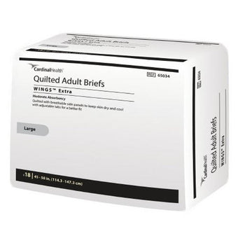 compare product Cardinal Health Wings Extra Quilted Adult Briefs, Moderate