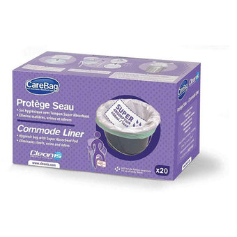 compare product Carebag Oxo-Biodegradable Commode Liner w/ Super Absorbent Pad