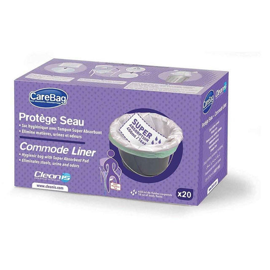 Carebag Oxo-Biodegradable Commode Liner w/ Super Absorbent Pad