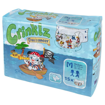 compare product Crinklz Printed Adult Diapers w/ Plastic Backing, Buccaneer Print
