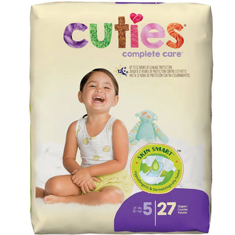 compare product Cuties Complete Care Baby Diapers, Size 5