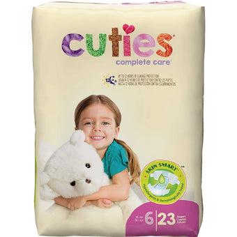 compare product Cuties Complete Care Baby Diapers, Size 6