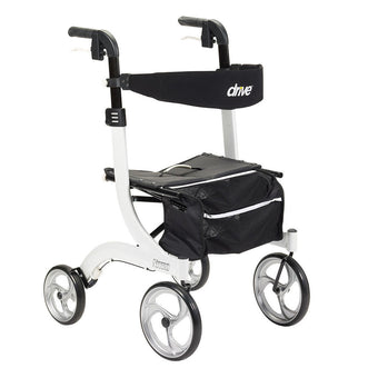 compare product Drive Nitro Aluminum 4 Wheel Rollator, White, 10