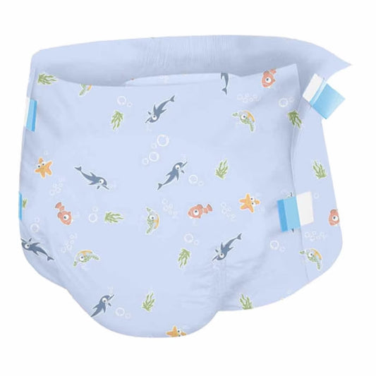 Forsite AM:PM Adult Diapers w/ Plastic Backing, Under the Sea