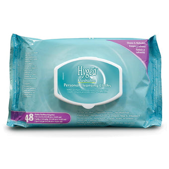 compare product Hygea Flushable Personal Wipes