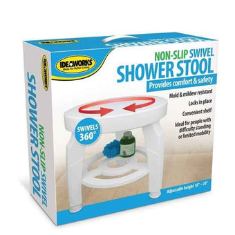 compare product Ideaworks Non-Slip Swivel Shower Stool