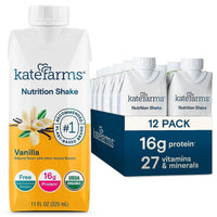 Kate Farms Nutrition Shake, Vanilla, Case/12