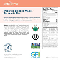 Kate Farms Pediatric Blended Meals, Banana & Blueberry, CS/12