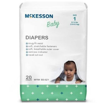compare product McKesson Baby Diapers, Size 1