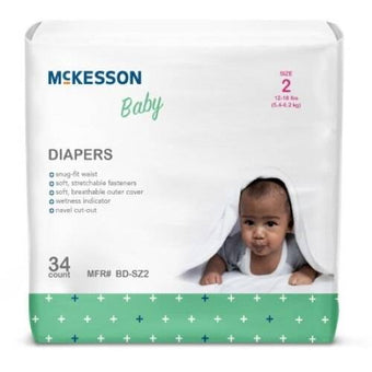 compare product McKesson Baby Diapers, Size 2