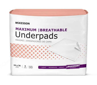 compare product McKesson Breathable Underpads, Maximum
