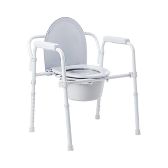 compare product McKesson Folding Commode Chair, Fixed Arm, Steel Frame