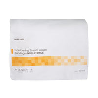 McKesson Gauze Conforming Bandage, 4 in x 4.1 yds Roll, Non-Sterile
