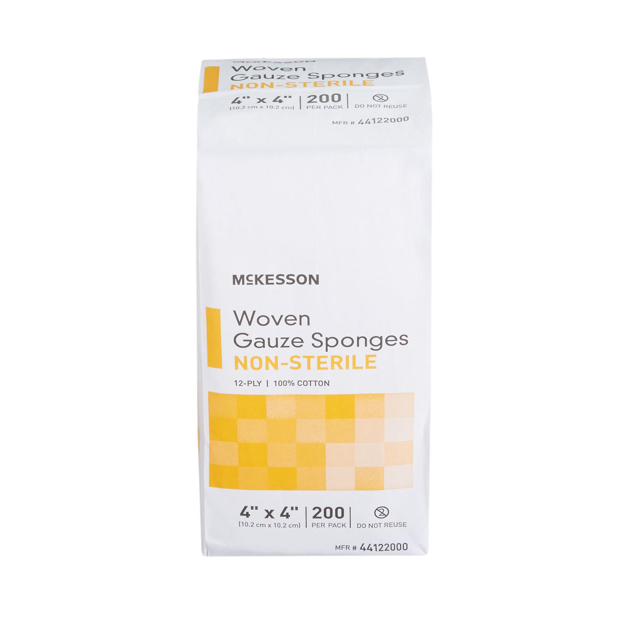 McKesson Gauze Sponge, 12-Ply, 4x4 Inch Square, Non-Sterile