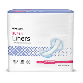 compare product McKesson Incontinence Liners, Regular