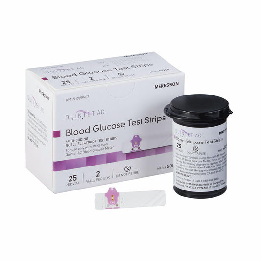 McKesson QUINTET AC Test Strips, 50 ct