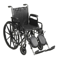 McKesson Standard 16" Wheelchair with Swing Away Footrests and Detachable Desk Arms