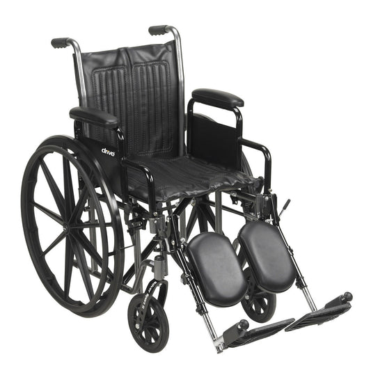 McKesson Standard 16" Wheelchair with Swing Away Footrests and Detachable Desk Arms