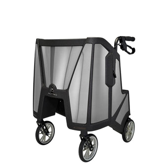 compare product Motivo Tour Rolling Walker with Seat, Backrest, Storage - Upright Rollator, 300 lbs
