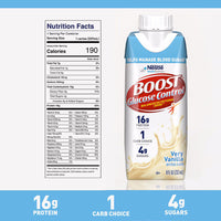 Nestle Glucose Control Nutritional Drink, Very Vanilla, CS/24