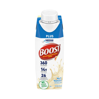 compare product Nestle Boost Plus Nutritional Drink, Very Vanilla, 8 oz Carton, CS/24